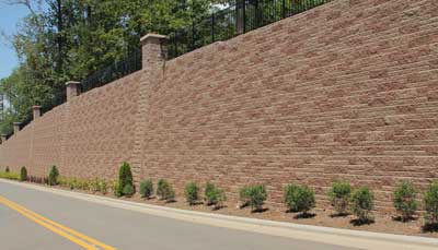 large retaining wall using shotcrete and soil nails