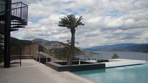 upper patio and swimming pool