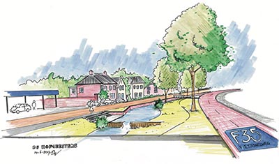 bike path and waterways design