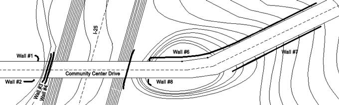 Community Center Drive Retaining Wall Site Plan