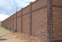 Meadow Substation Concrete Block Fence