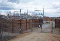 Meadow Substation Concrete Block Fence Meadow Substation Concrete Block Fence