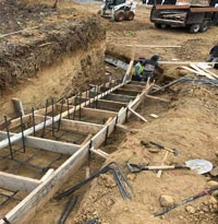 Construction of Masonry Reinforcement Retaining Wall Application