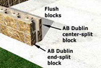Place Split blocks in wall