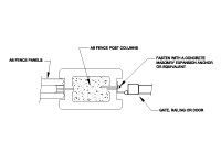 Concrete Fence Detail:Gate Railing Door Placement