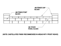 Concrete Fence Detail: Castellated Finished Top