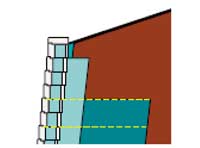 Standard gravity wall above geogrid wall Standard gravity wall above geogrid wall