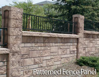 Concrete Fence with Pattern Patterned Fence