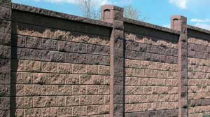 Fence with Castellated Finish and Color Accents Fence with Castellated Finish and Color Accents