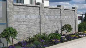 Castellated Fence With Texture Banding Castellated Fence With Texture Banding