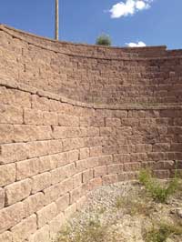 Tiered Retaining Wall with Curve