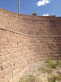 Tiered Retaining Wall with Curve Tiered Retaining Wall with Curve