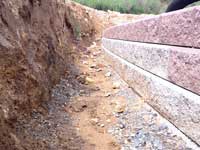 Use Uncolored Retaining Wall Block For Buried Sections Use Uncolored Retaining Wall Block For Buried Sections