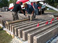 Building the Bond Beams for AB Fence