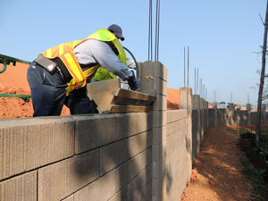 AB Fence Bond Beam Installation