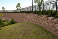 retaining wall water application