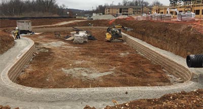 Bio-retention construction Bio-retention construction