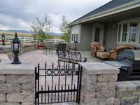 Patio enclosure with gate