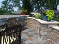 Allan Block Patio Enclosure with walls and posts Patio Enclosure with walls and posts