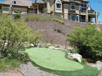 Tiered Retaining Wall With House Above