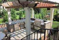 Outdoor Kitchen with Pergola