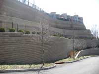 Tall Terraced Retaining Wall