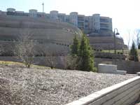 Commercial Retaining Wall with Terraces Commercial Retaining Wall with Terraces