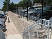 Retaining Wall With Fence Above Retaining Wall With Fence Above
