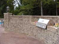 BBQ surround and light post BBQ surround and light post