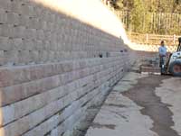 Retaining Wall with No Fines Concrete