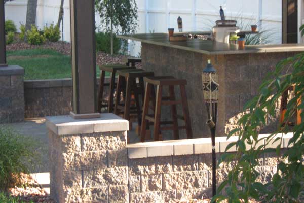 Patio surround and bar Patio surround and bar