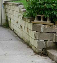 brick wall tilting brick wall tilting