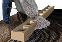 Fill blocks and backfill with wall rock Fill blocks and backfill with wall rock