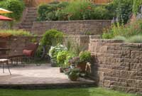 terraced retaining walls