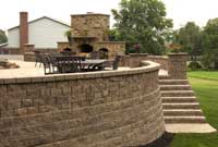 Raised Patio with Stairs