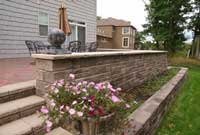 terraced retaining wall