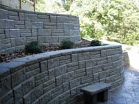 terrace retaining wall