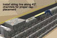 retaining wall installation add filter fabric and caps retaining wall installation add filter fabric and caps