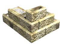 Finish wall with capstones Finish wall with capstones