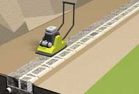Retaining wall pattern installation base Retaining wall pattern installation base