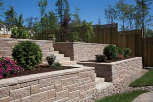 AB retaining wall with corners AB retaining wall with corners