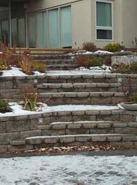 Stairs with AB Capstones and Pavers