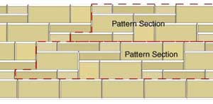 Offset the retaining wall patterns Offset the retaining wall patterns