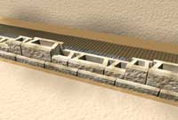 Install retaining wall pattern Install retaining wall pattern