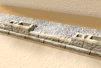 Install wall rock Install wall rock