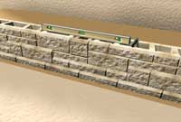 Finish retaining wall pattern Finish retaining wall pattern