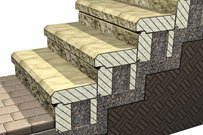Stairs with AB Capstones Stairs with AB Capstones