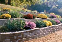 terrace retaining wall terrace retaining wall