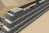 Secure retaining wall caps Secure retaining wall caps