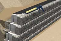 Install filter fabric Install filter fabric